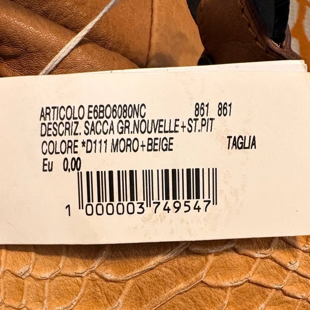 NWT Caterina Lucchi Large Studded Leather Hobo - Moro/Beige - Italy - Picture 8 of 16